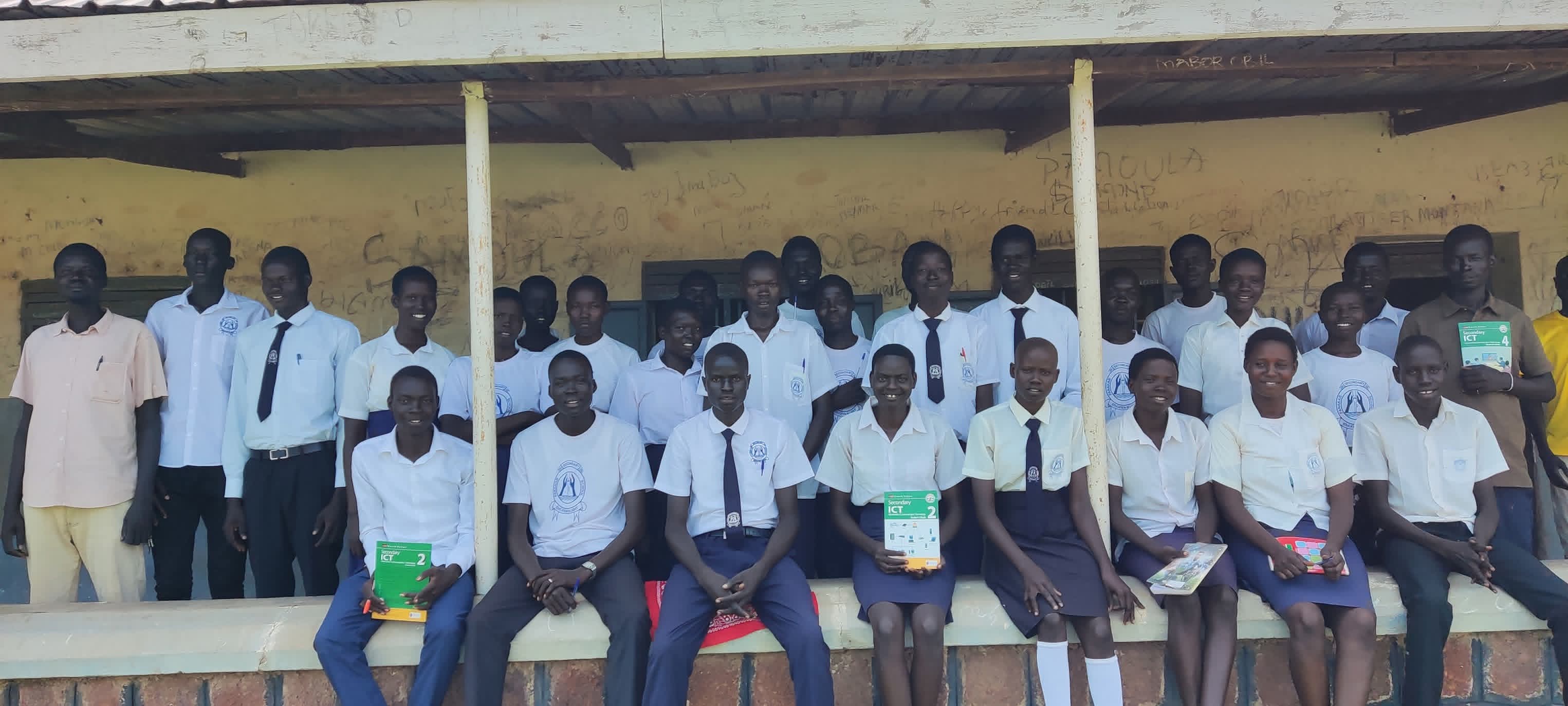 Students writing exams at Panekar Secondary School